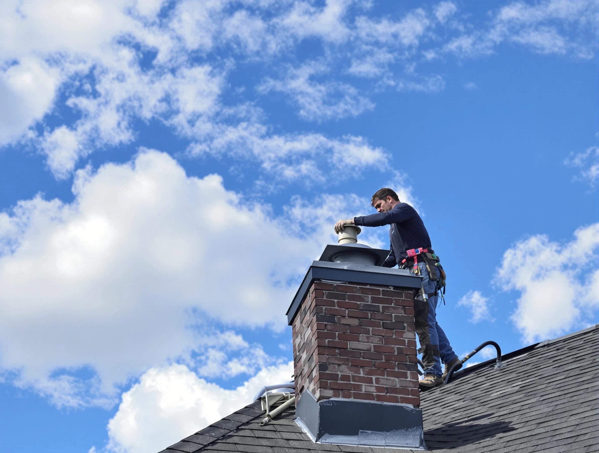 Fairmount Chimney Sweep installing a sturdy chimney cap in Fairmount, CO