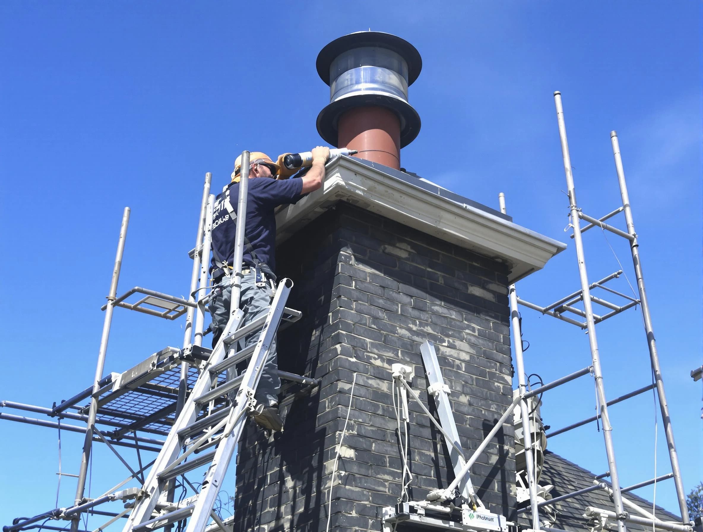 Sturdy chimney crown finished by Fairmount Chimney Sweep in Fairmount, CO