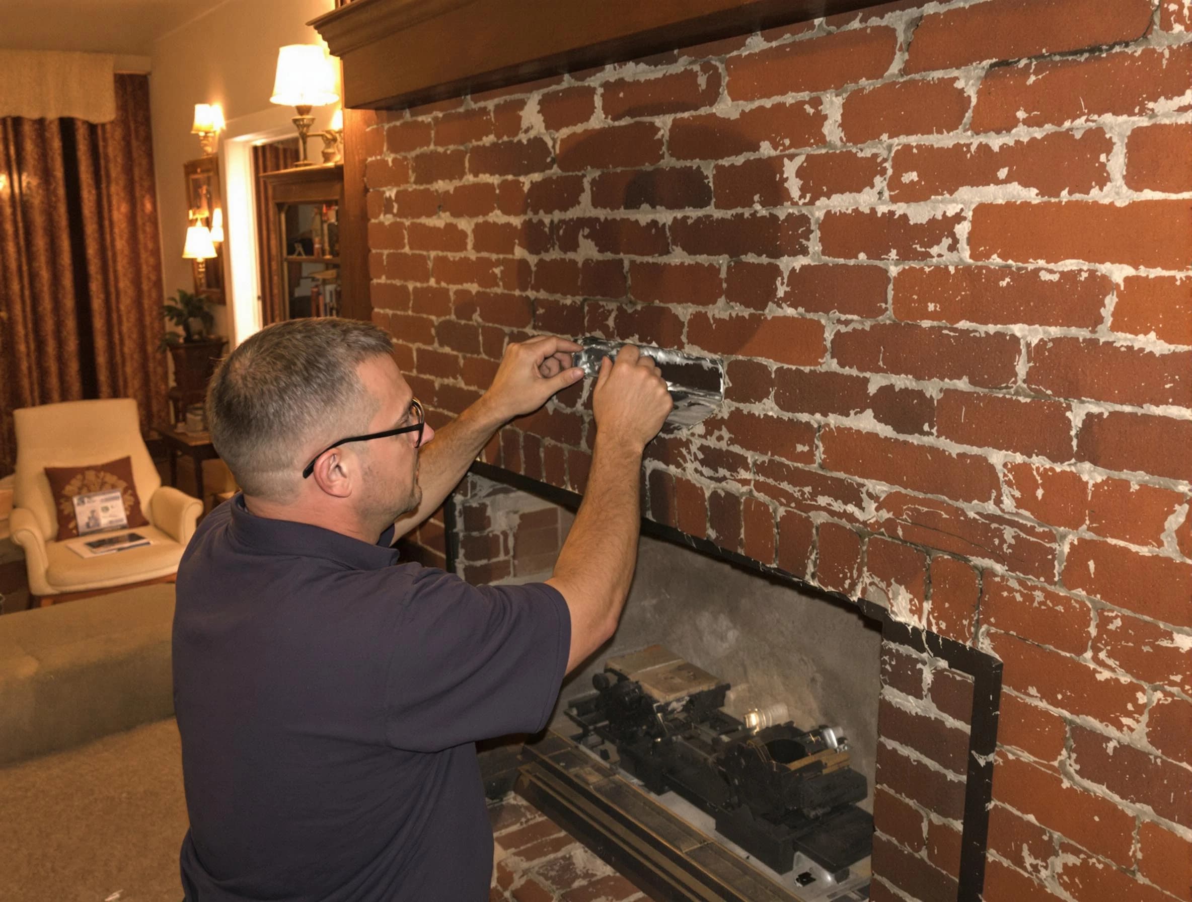 Fairmount Chimney Sweep expert fixing a fireplace in Fairmount, CO