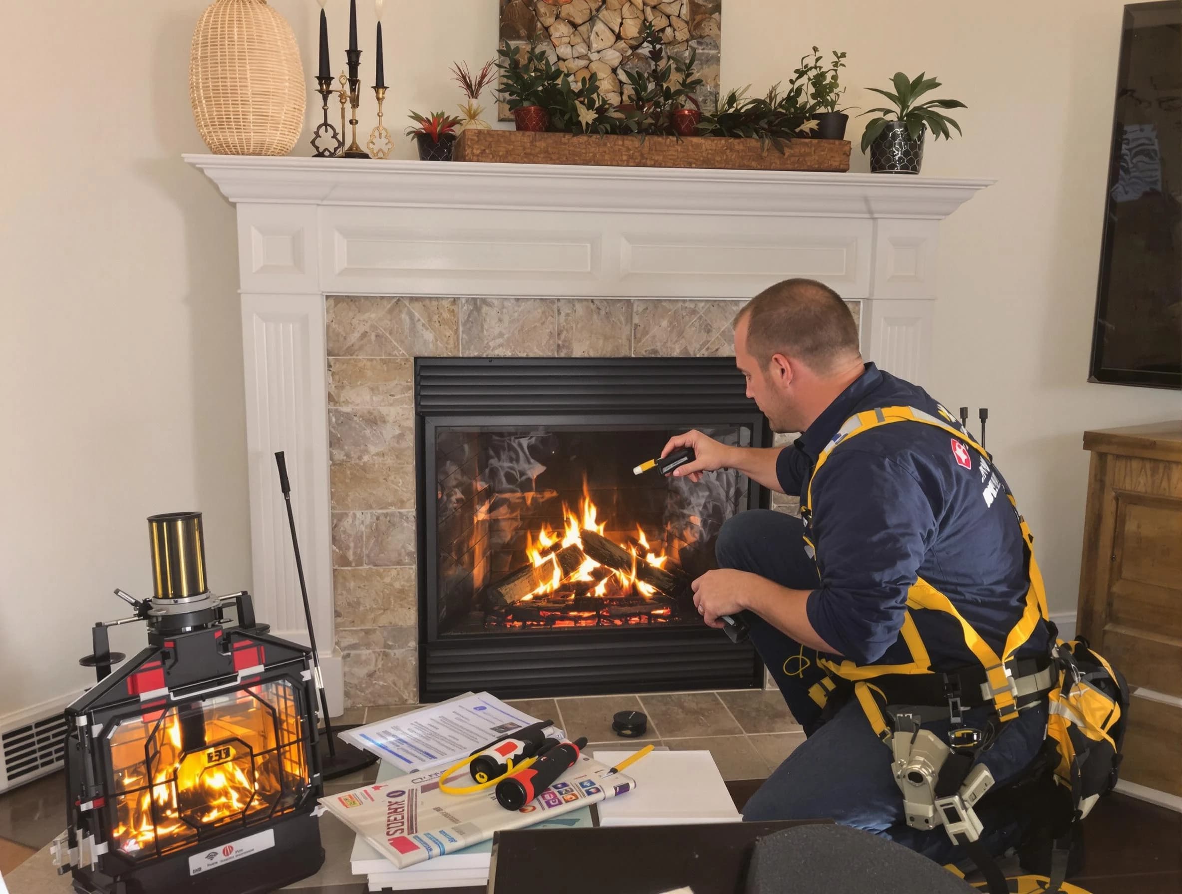 Safety-focused fireplace inspection by Fairmount Chimney Sweep in Fairmount, CO