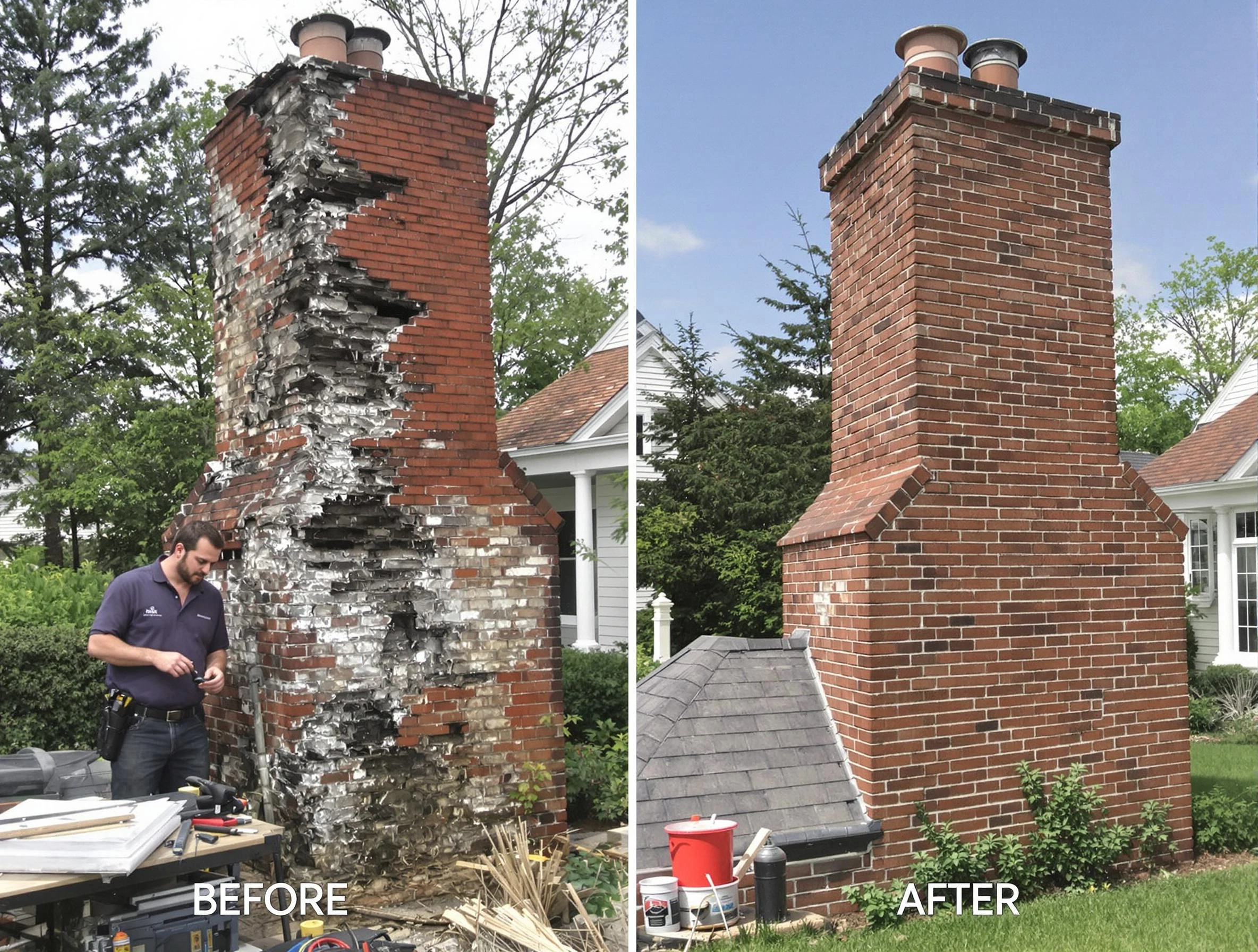 Fairmount Chimney Sweep performing a full chimney restoration in Fairmount, CO