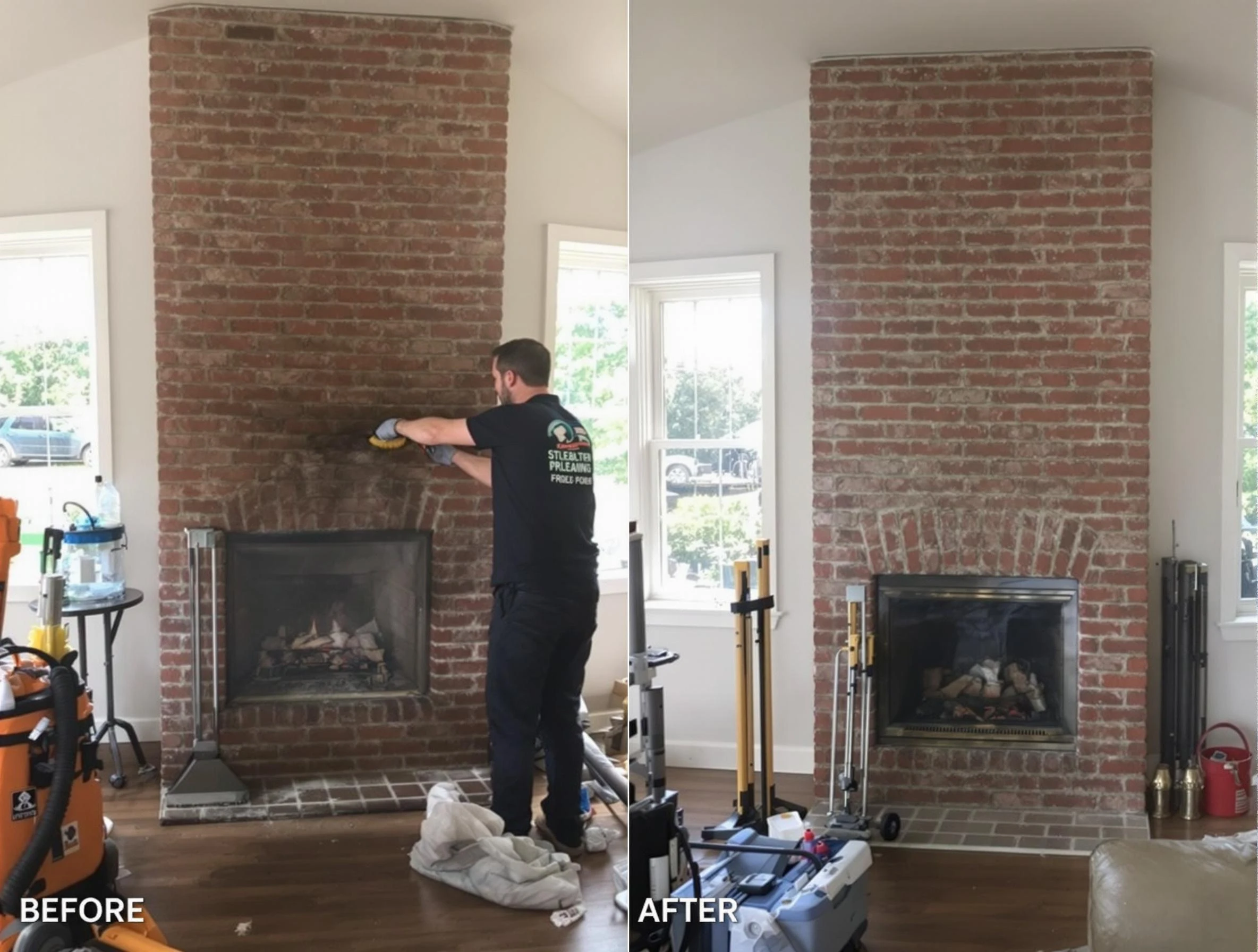 Finished chimney sweeping service by Fairmount Chimney Sweep in Fairmount, CO