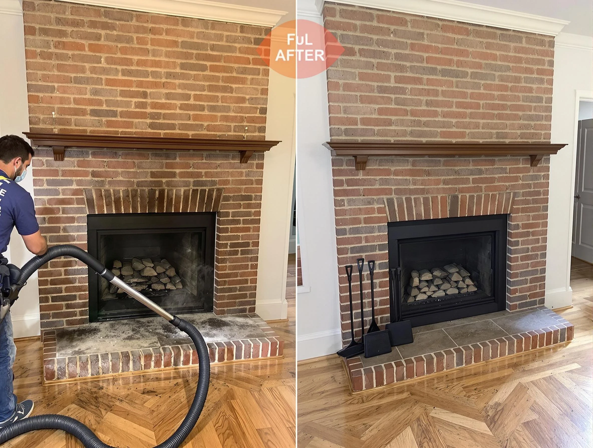 Fairmount Chimney Sweep carefully sanitizing a fireplace in Fairmount, CO