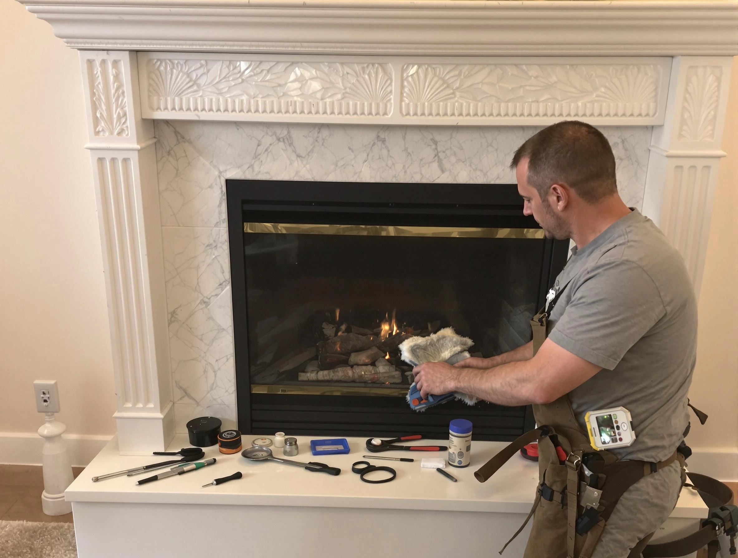 Fairmount Chimney Sweep performing fireplace maintenance in Fairmount, CO