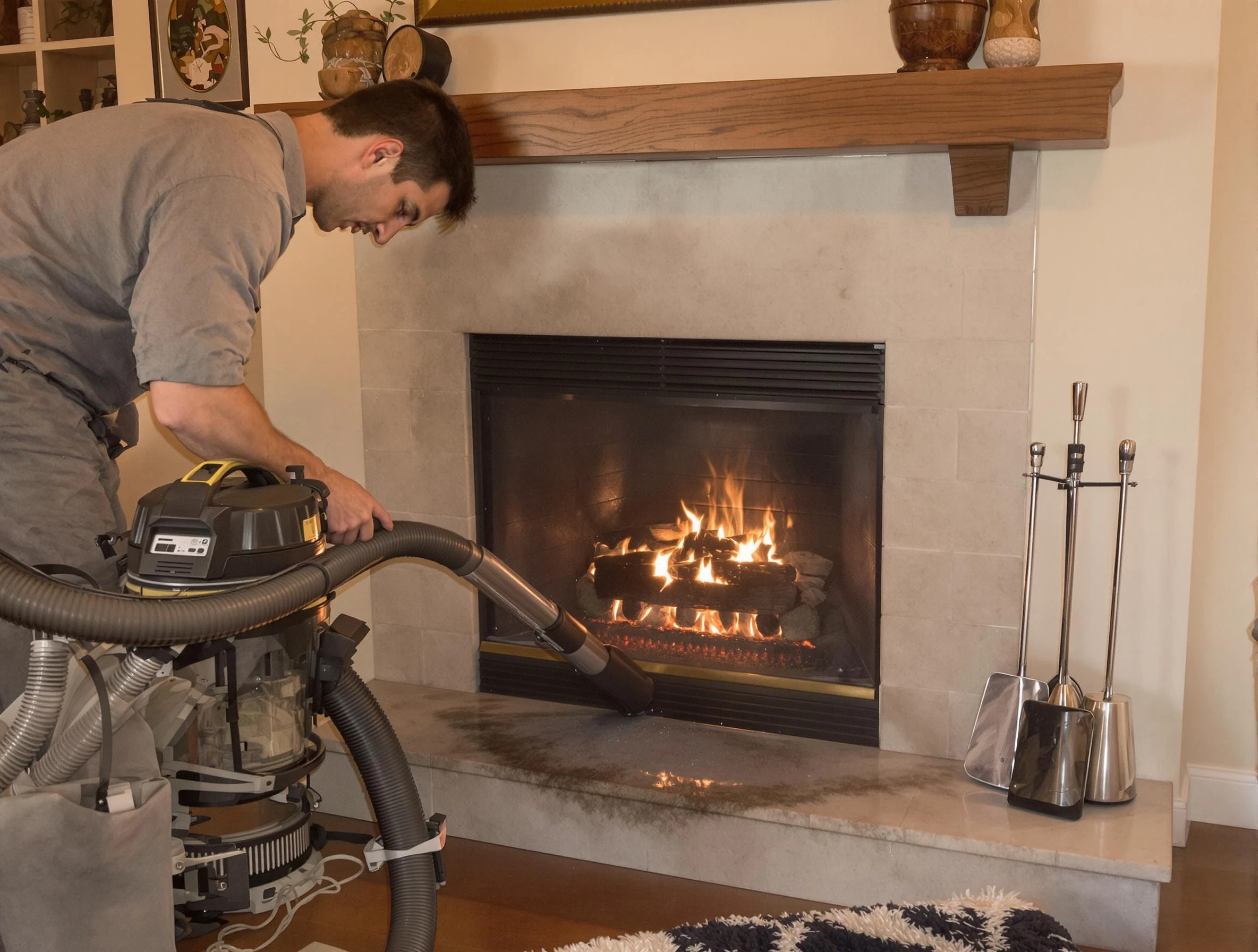Routine fireplace upkeep by Fairmount Chimney Sweep in Fairmount, CO